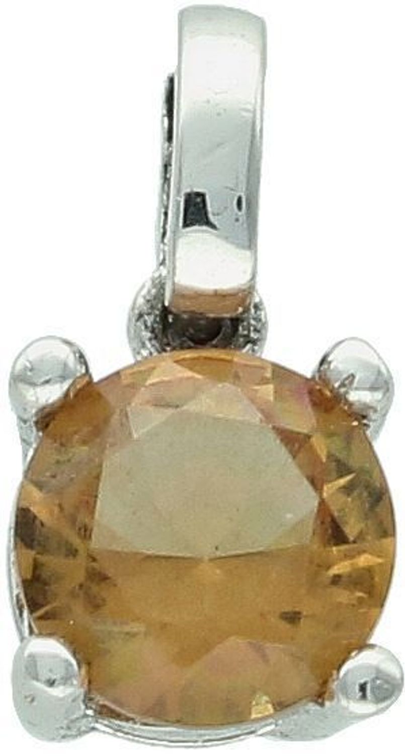 Zawieszka srebrna próba 925, różowa cyrkonia okrągła TBZ000000-161.jpg