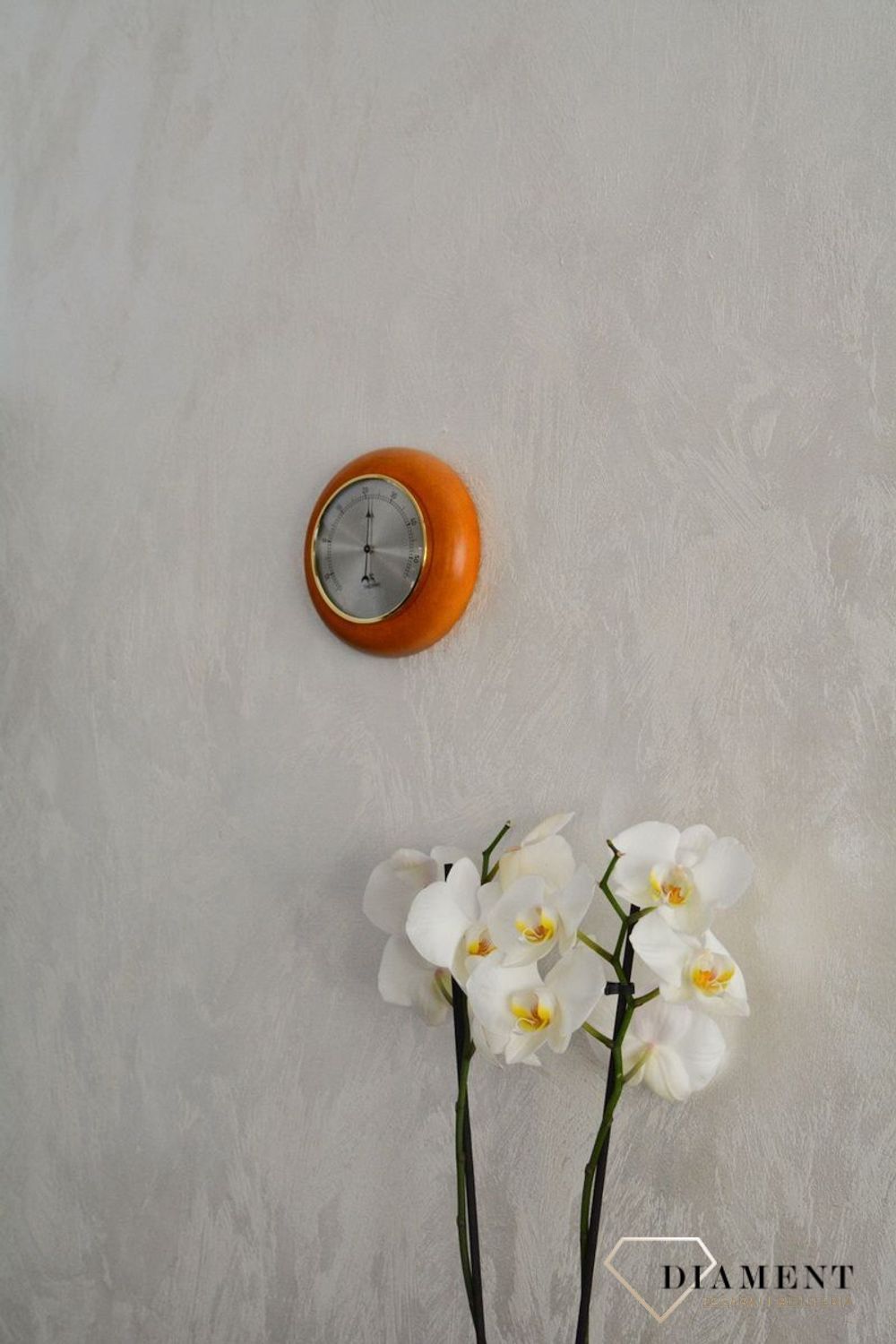 Drewniana stacja pogody Okrągły termometr w obudowie 'Sosna' TERMOMETR140-06. Termometr do sauny na podczerwień. Idealny na prezent (6).JPG