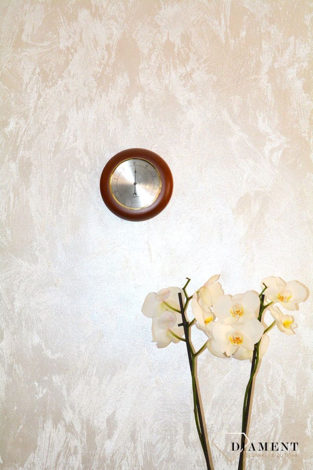 Drewniana stacja pogody Okrągły termometr w obudowie TERMOMETR140-07. Termometr do sauny na podczerwień. Idealny na prezent. Okrągły termometr (4).JPG