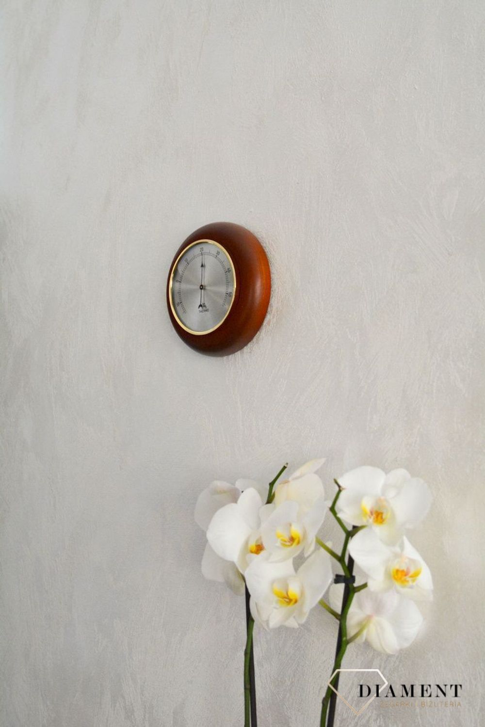 Drewniana stacja pogody Okrągły termometr w obudowie TERMOMETR140-07. Termometr do sauny na podczerwień. Idealny na prezent. Okrągły termometr (4).JPG