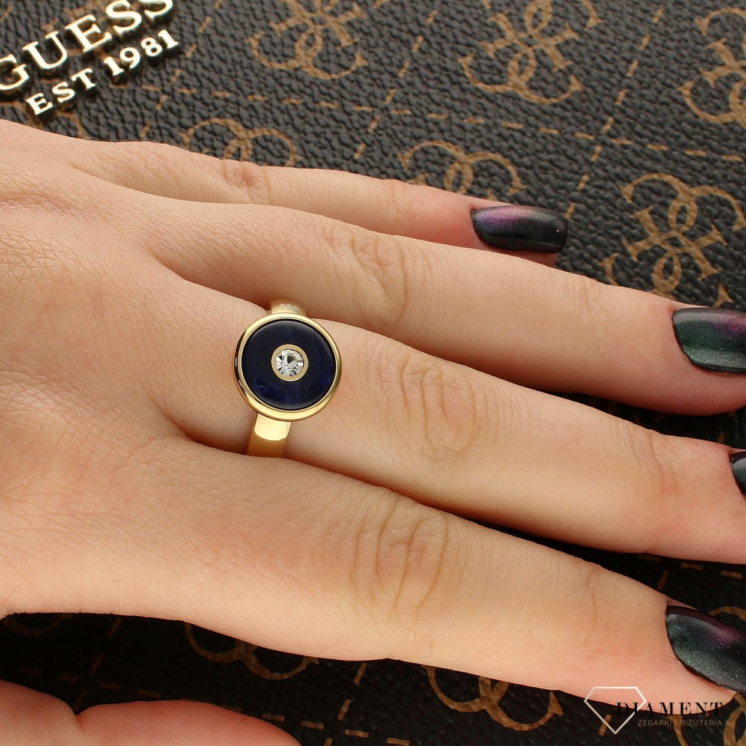 Pierścionek granatowy z błyszczącą cyrkonią Melano 11 mm TM92GD12154 (1).jpg