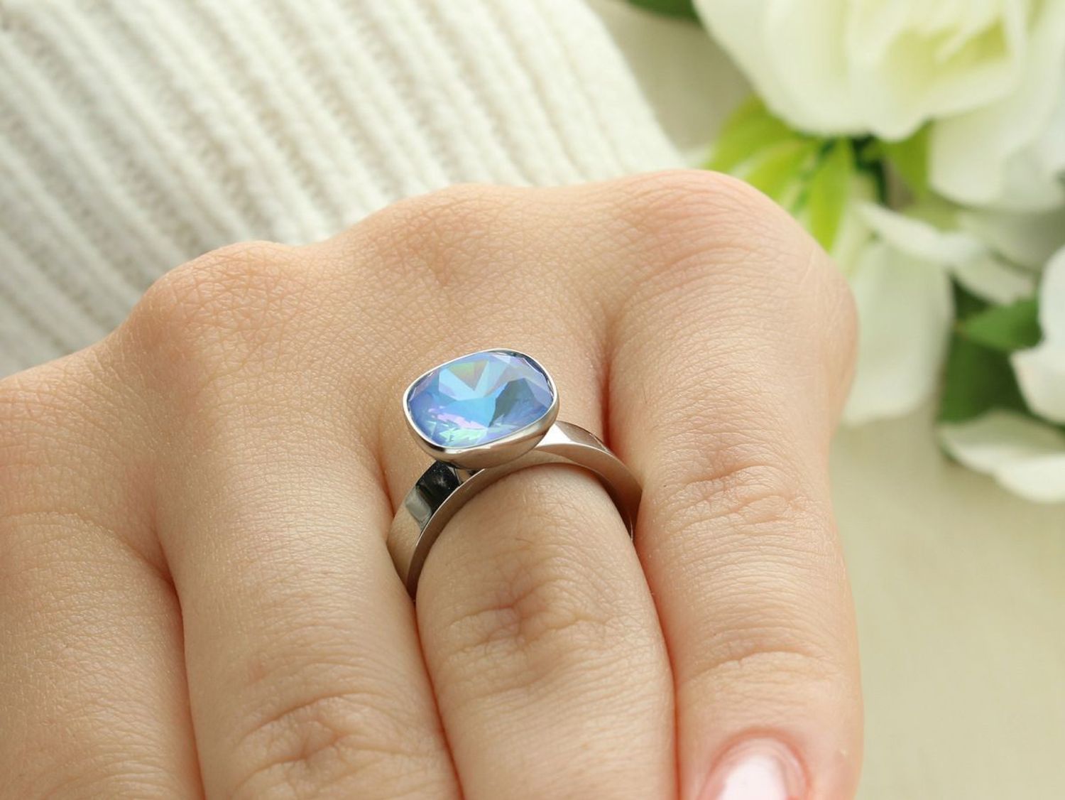 Pierścionek Melano Kwadratowy Charms Crystal Ocean Delight Melano 8 mm TMB5SS12324.jpg