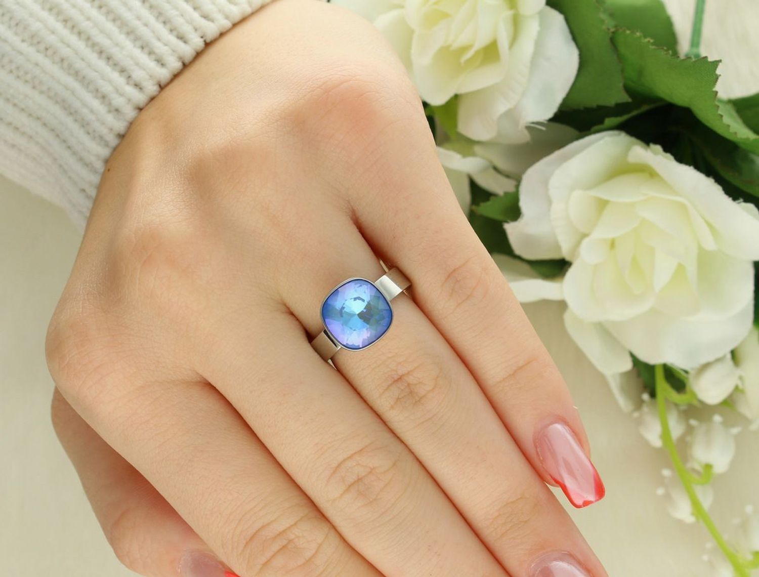 Pierścionek Melano Kwadratowy Charms Crystal Ocean Delight Melano 8 mm TMB5SS12324.jpg