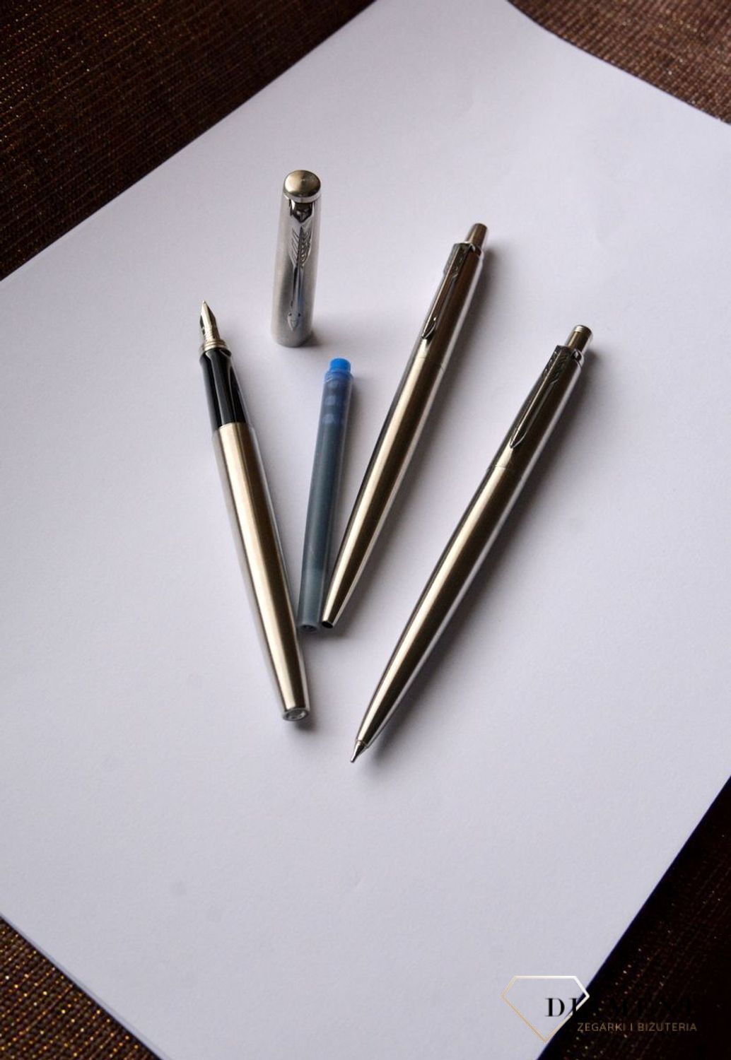 TRIO Jotter Stainless Steel CT Parker TRIO4 + Pióro wieczne + Zestaw z ołówkiem i długopisem. Darmowa wysyłka, Grawer gratis (1).jpg