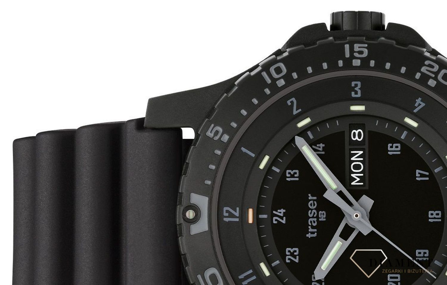 Zegarek męski z szwajcarskim mechanizmem Ronda 517. Zegarek na kauczukowym pasku, z wyraźną, podświetlaną tarczą za pomocą trytu. Dokładność chodu (2).jpg