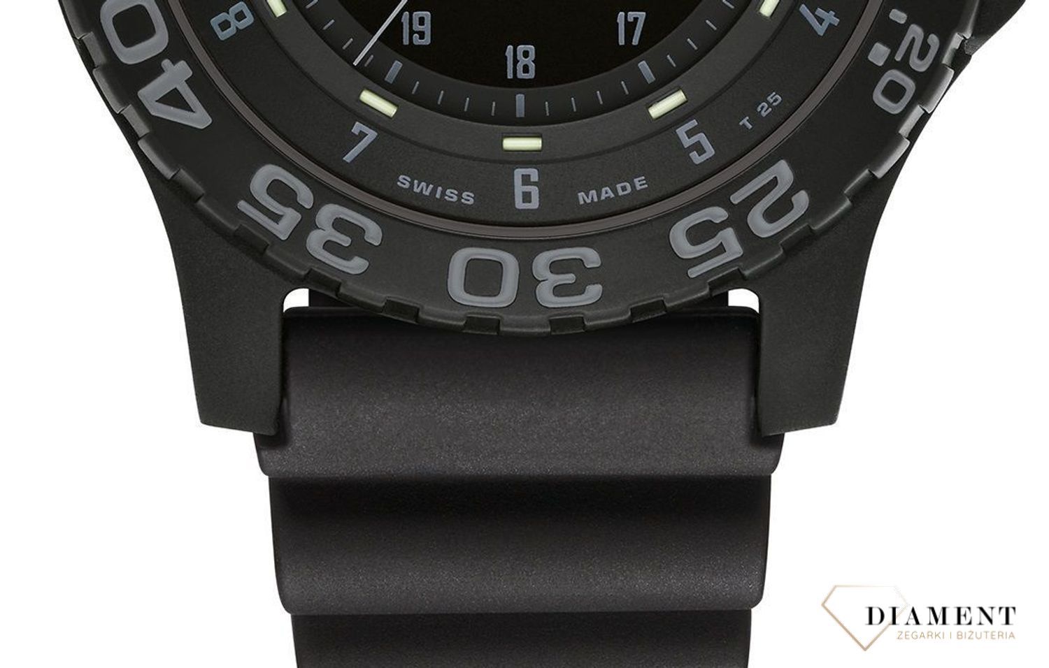 Zegarek męski z szwajcarskim mechanizmem Ronda 517. Zegarek na kauczukowym pasku, z wyraźną, podświetlaną tarczą za pomocą trytu. Dokładność chodu (2).jpg