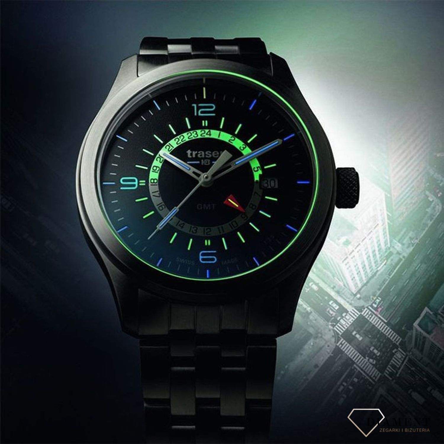 Zegarek męski Traser to idealny pomysł na prezent dla mężczyzny. Zegarek męski Traser na solidnej stalowej bransolecie. Zegarek męski z datownikiem (3).jpg