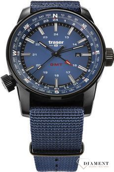 Zegarek męski w modnym niebieskim kolorze na solidnym i wytrzymałym pasku tekstylnym typu NATO. Zegarek męski to idealny pomysł na prezent (3).jpg