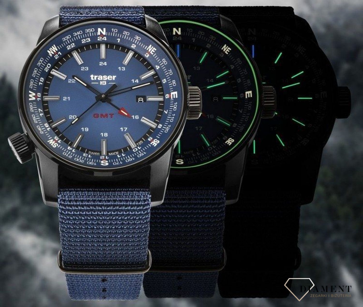 Zegarek męski w modnym niebieskim kolorze na solidnym i wytrzymałym pasku tekstylnym typu NATO. Zegarek męski to idealny pomysł na prezent (3).jpg