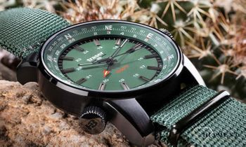 Zegarek męski w zielonym kolorze to świetny pomysł na prezent dla mężczyzny. Zegarek z rurkami trytu, ułatwiającymi odczytywanie czasu w różnych warunkach (2).jpg