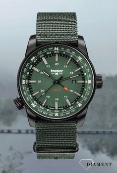 Zegarek męski w zielonym kolorze to świetny pomysł na prezent dla mężczyzny. Zegarek z rurkami trytu, ułatwiającymi odczytywanie czasu w różnych warunkach (3).jpg