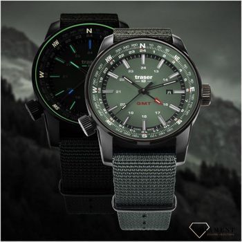 Zegarek męski w zielonym kolorze to świetny pomysł na prezent dla mężczyzny. Zegarek z rurkami trytu, ułatwiającymi odczytywanie czasu w różnych warunkach (4).jpg