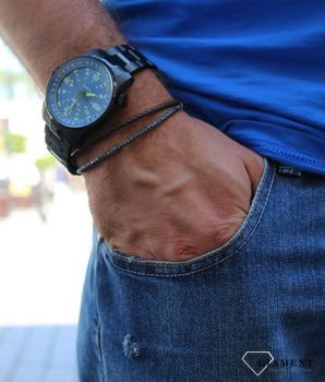 Zegarek męski Traser P68 Pathfinder Automatic Blue. Zegarek męski podświetlany na czarnej bransolecie z wyraźnymi cyframi, który idealnie współgra z tarczą (2).JPG