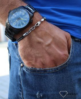Zegarek męski Traser P68 Pathfinder Automatic Blue. Zegarek męski podświetlany na czarnej bransolecie z wyraźnymi cyframi, który idealnie współgra z tarczą (3).JPG