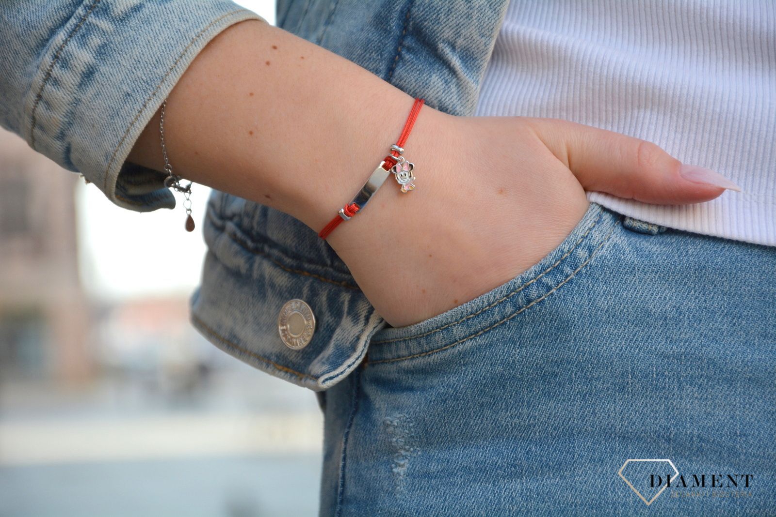 Bransoletka srebrna dla dziewczynki z Myszka Minniev.jpg