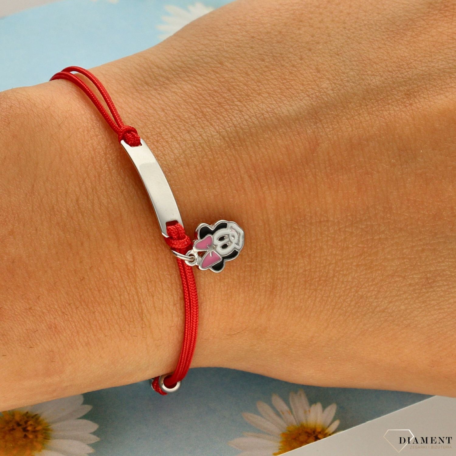 Bransoletka na sznureczku dla dziewczynki Myszka Minnie  (1).jpg