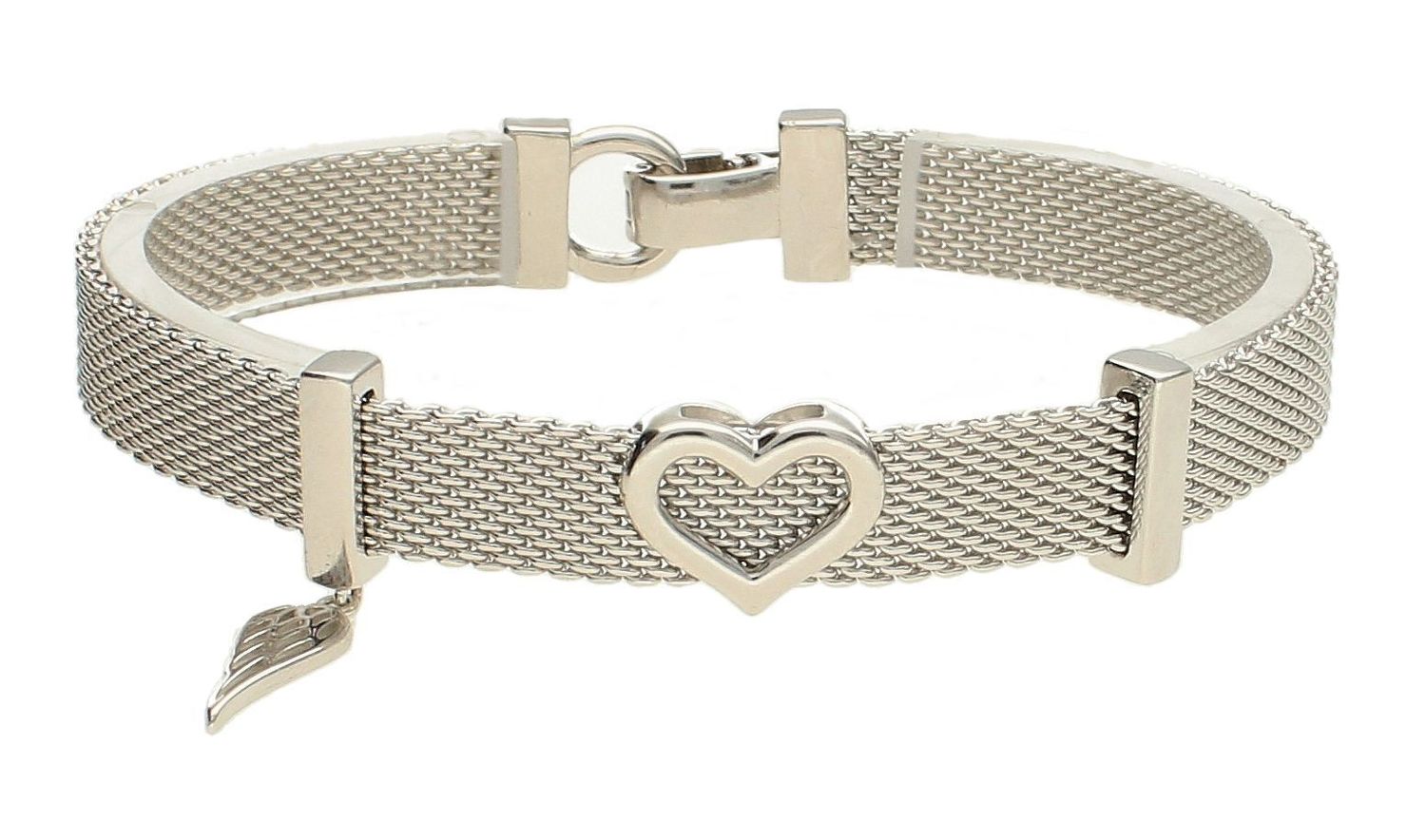 Srebrna bransoletka modułowa mesh tasiemka do charmsów TSB000005-87. Bransoletka typu Pandora  (2).jpg