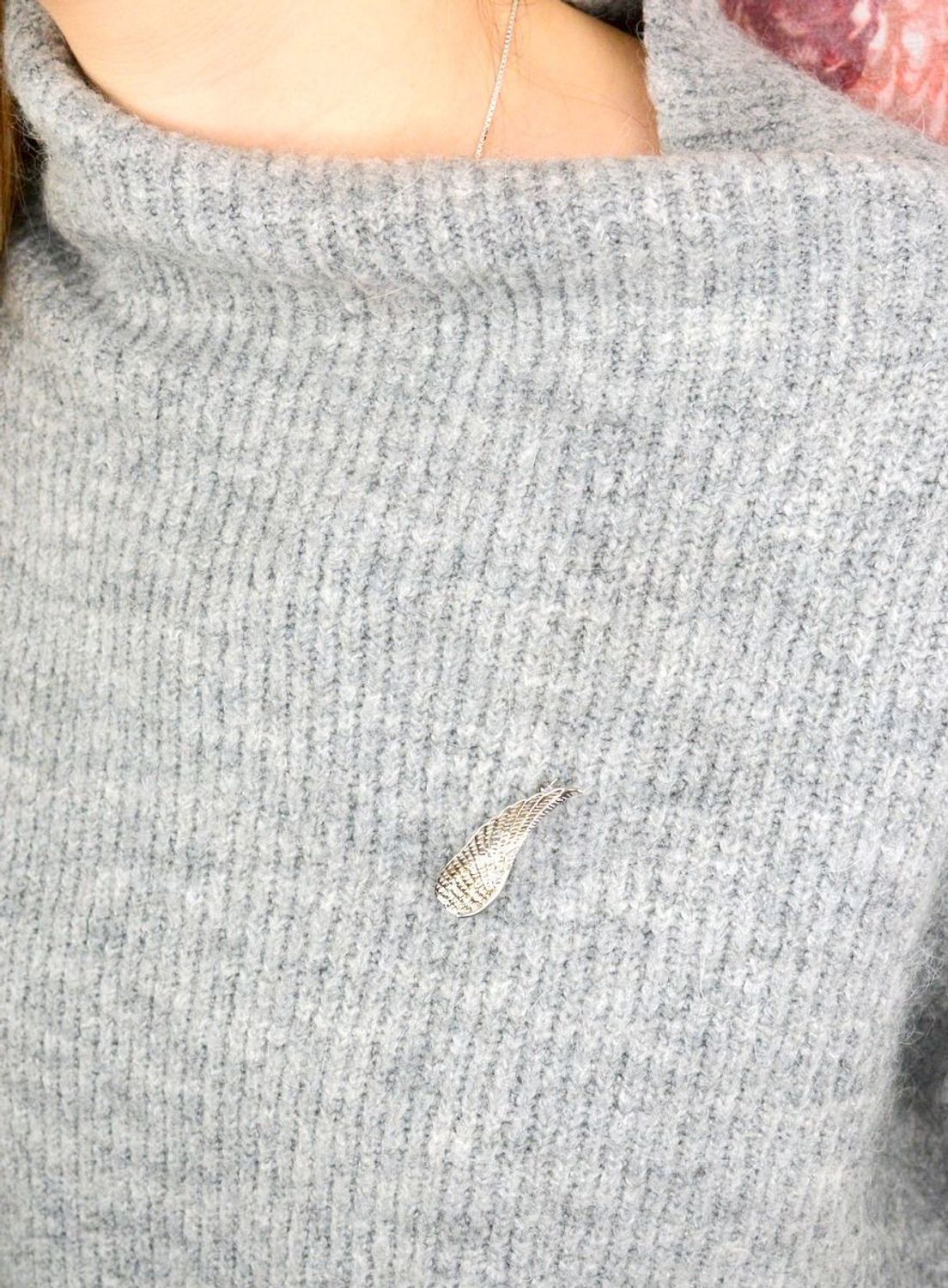 Srebrna broszka damska Skrzydło 4 cm TSBR000000-84d.jpg