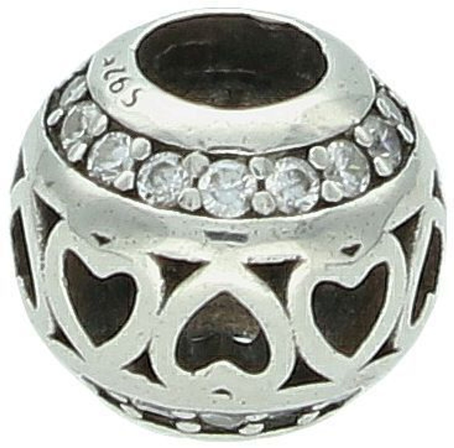 Charms Moment ażurowe serduszka z cyrkoniami srebro 925 TSCH000004-26.  Modny charms do bransoletki ażurowe serduszko. Biżuteria w formie charmsów do bransoletki, pozwalająca 1.jpg