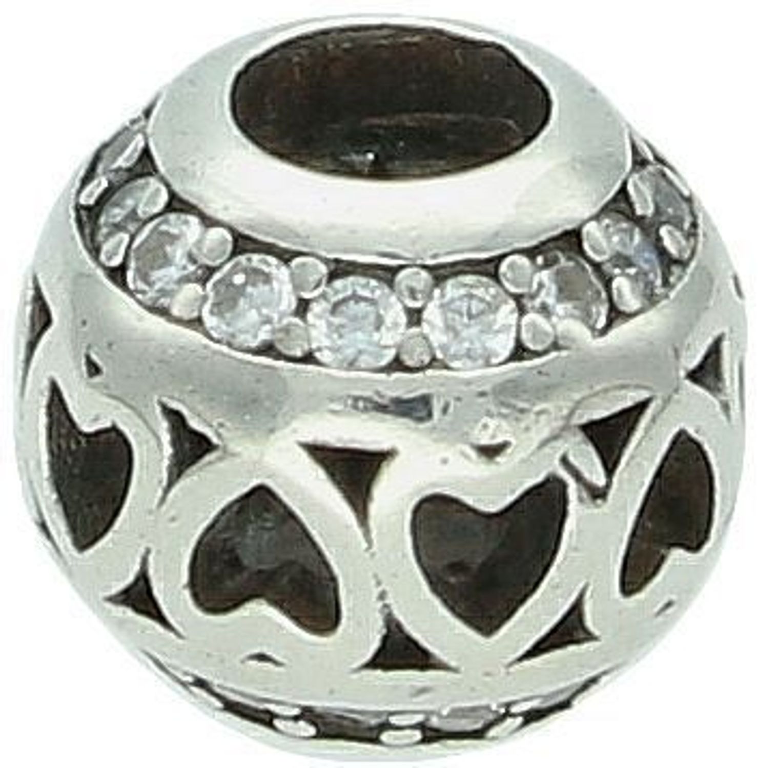 Charms Moment ażurowe serduszka z cyrkoniami srebro 925 TSCH000004-26.  Modny charms do bransoletki ażurowe serduszko. Biżuteria w formie charmsów do bransoletki, pozwalająca 1.jpg