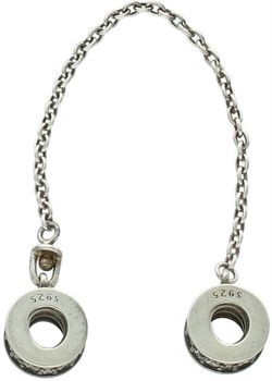 Srebrny łańcuszek zabezpieczający próby 925, zdobiony cyrkoniami, długość 10 cm, waga 4,00 g. Elegancki i praktyczny dodatek do bransoletek i łańcuszków, który chroni biżuterię przed zgubieniem1.jpg