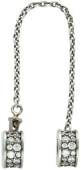 Srebrny łańcuszek zabezpieczający próby 925, zdobiony cyrkoniami, długość 10 cm, waga 4,00 g. Elegancki i praktyczny dodatek do bransoletek i łańcuszków, który chroni biżuterię przed zgubieniem2.jpg