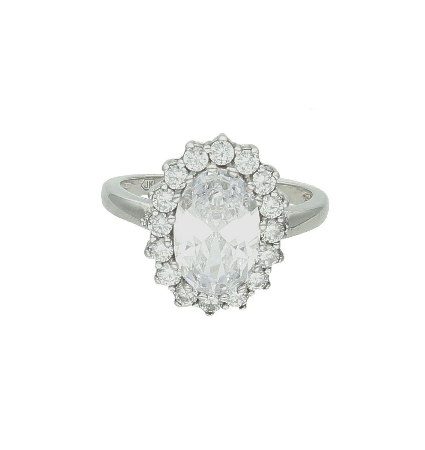 Srebrny pierścionek damski 925 owalny z cyrkoniami rozmiar 18 TSP000000-032. Srebrny pierścionek damski. Pierścionek srebrny dla kobiety na prezent. Srebrny damski pierścionek z cyrkoniami.5.jpg