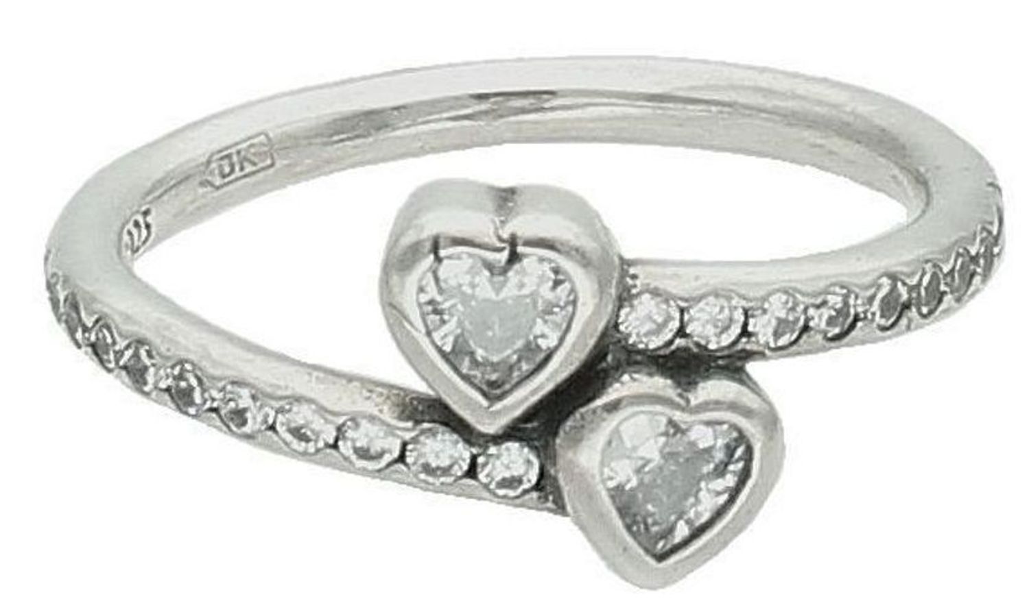 Srebrny pierścionek damski 925 dwa serduszka rozmiar 9 TSP000000-037. Srebrny pierścionek damski. Srebrny pierścionek z cyrkoniami..jpg