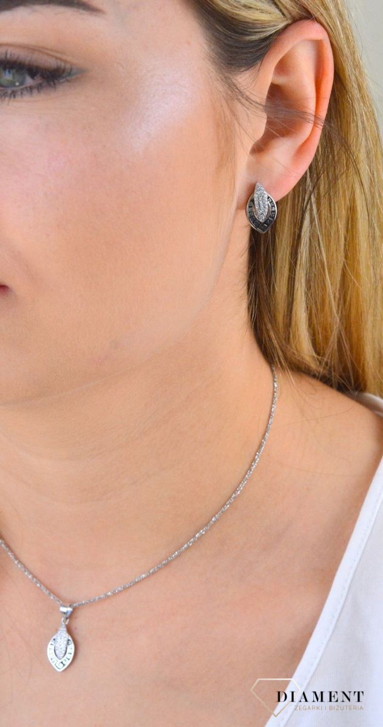 Zawieszka srebrna 'Droga grecka' z cyrkoniami TSZ000001-45. Zawieszka srebrna grecki motyw. Zawieszka srebrna z cyrkoniami. Zawieszka idealna na prezent. Zawieszka na każdą okazję..jpg