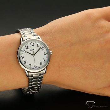 Zegarek damski srebrny na rozciąganej bransolecie z czytelną tarczą Timex TW2P78500 (5).jpg