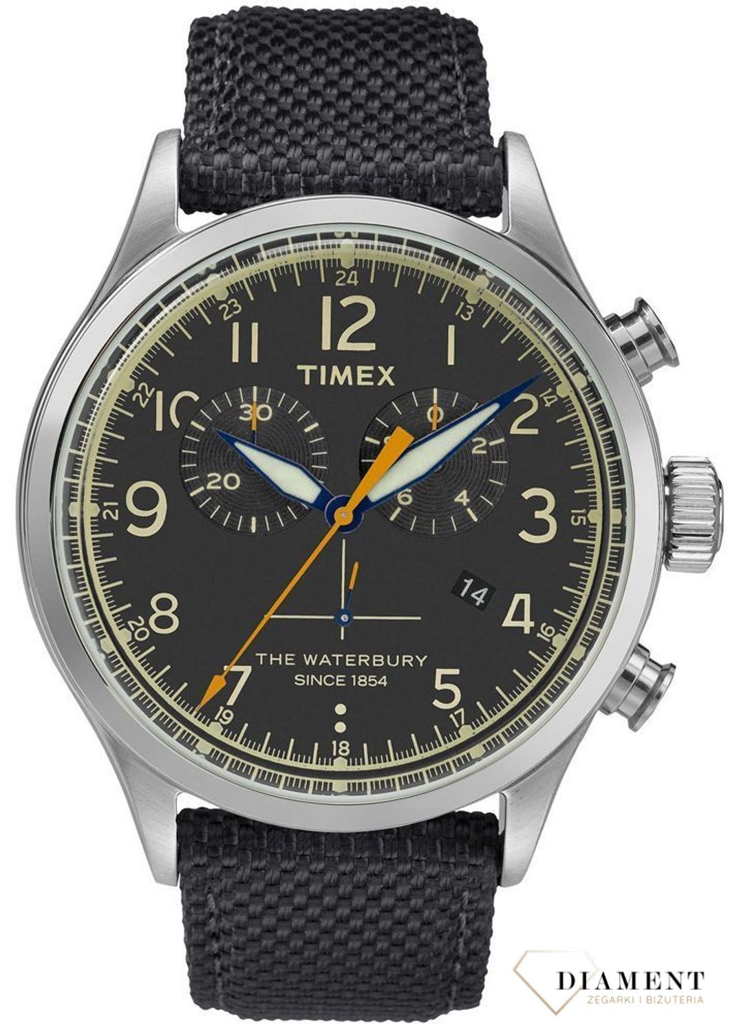 Zegarek męski Timex The Wtebulary New ⌚ ➤ Zegarek Retro. Zegarek na parcianym pasku ⌚ (5).jpg