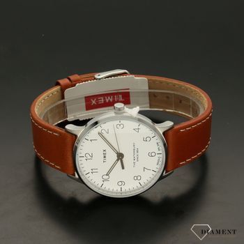 Zegarek męski na brązowym pasku z czytelną tarczą Timex The Waterbury TW2T27500 (3).jpg