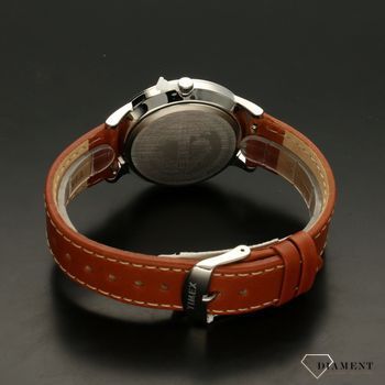 Zegarek męski na brązowym pasku z czytelną tarczą Timex The Waterbury TW2T27500 (4).jpg