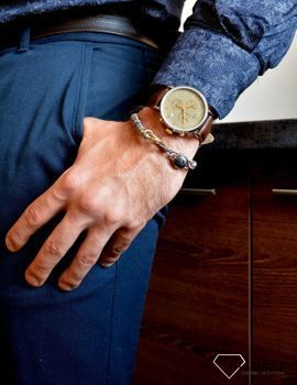 Zegarek męski ⌚ Timex na brązowym pasku z szarą tarczą i stalową kopertą TW2T67700 (4).JPG