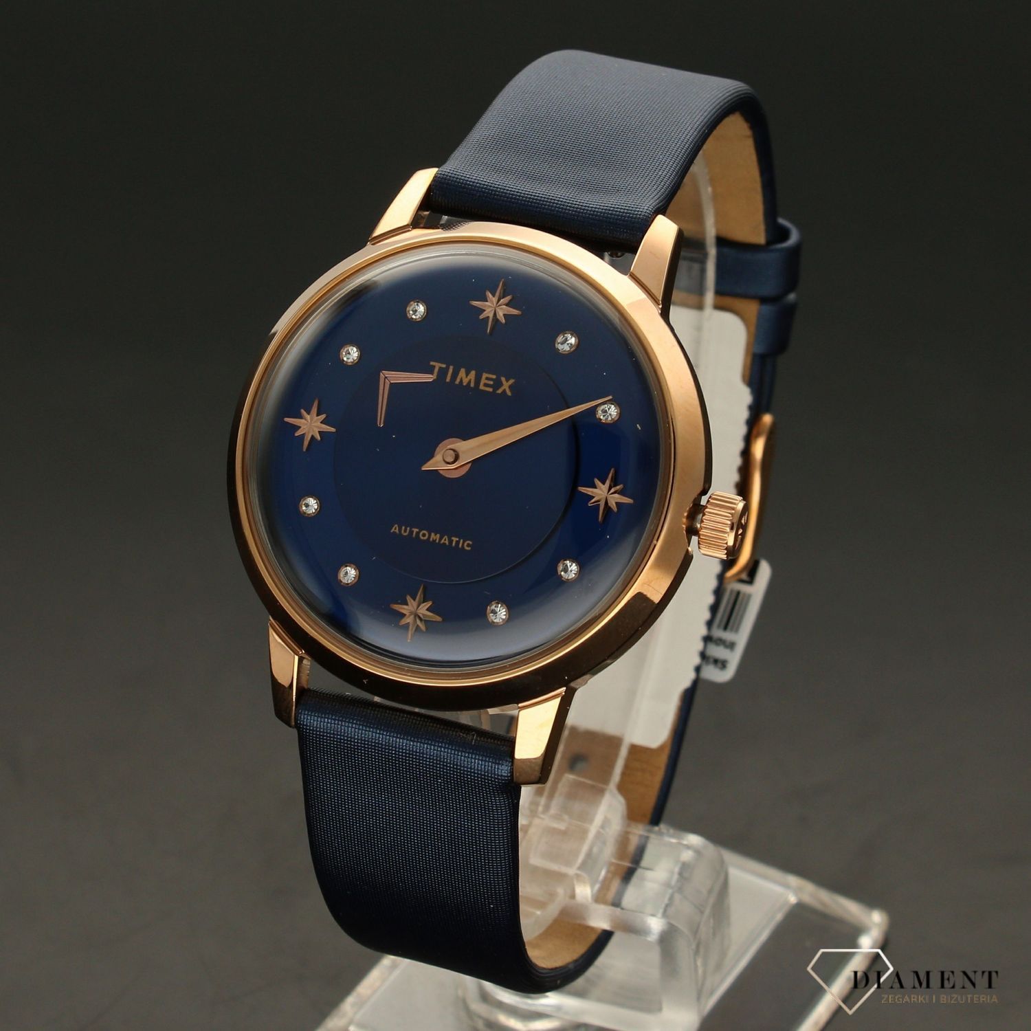 Zegarek damski automat na niebieskim pasku ' księżycowy blask ' TW2T86100.jpg