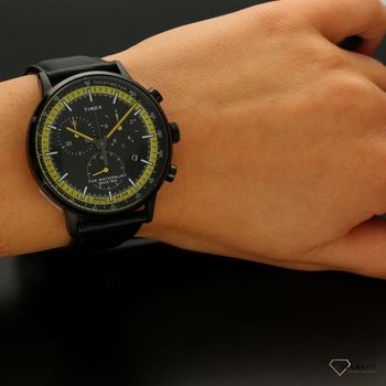 Zegarek męski Timex czarny z żółtą obwódką TW2U04800 (5).jpg