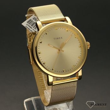 Zegarek damski Timex na bransolecie TW2U05400 ✅ Piękny złoty zegarek damski stworzony dla miłośniczek minimalistycznych rozwiązań. ✅ (2).jpg