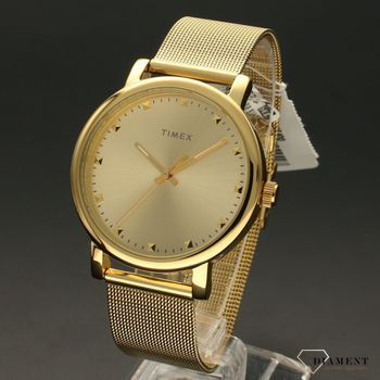 Zegarek damski Timex na bransolecie TW2U05400 ✅ Piękny złoty zegarek damski stworzony dla miłośniczek minimalistycznych rozwiązań. ✅ (3).jpg