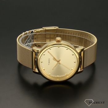 Zegarek damski Timex na bransolecie TW2U05400 ✅ Piękny złoty zegarek damski stworzony dla miłośniczek minimalistycznych rozwiązań. ✅ (4).jpg