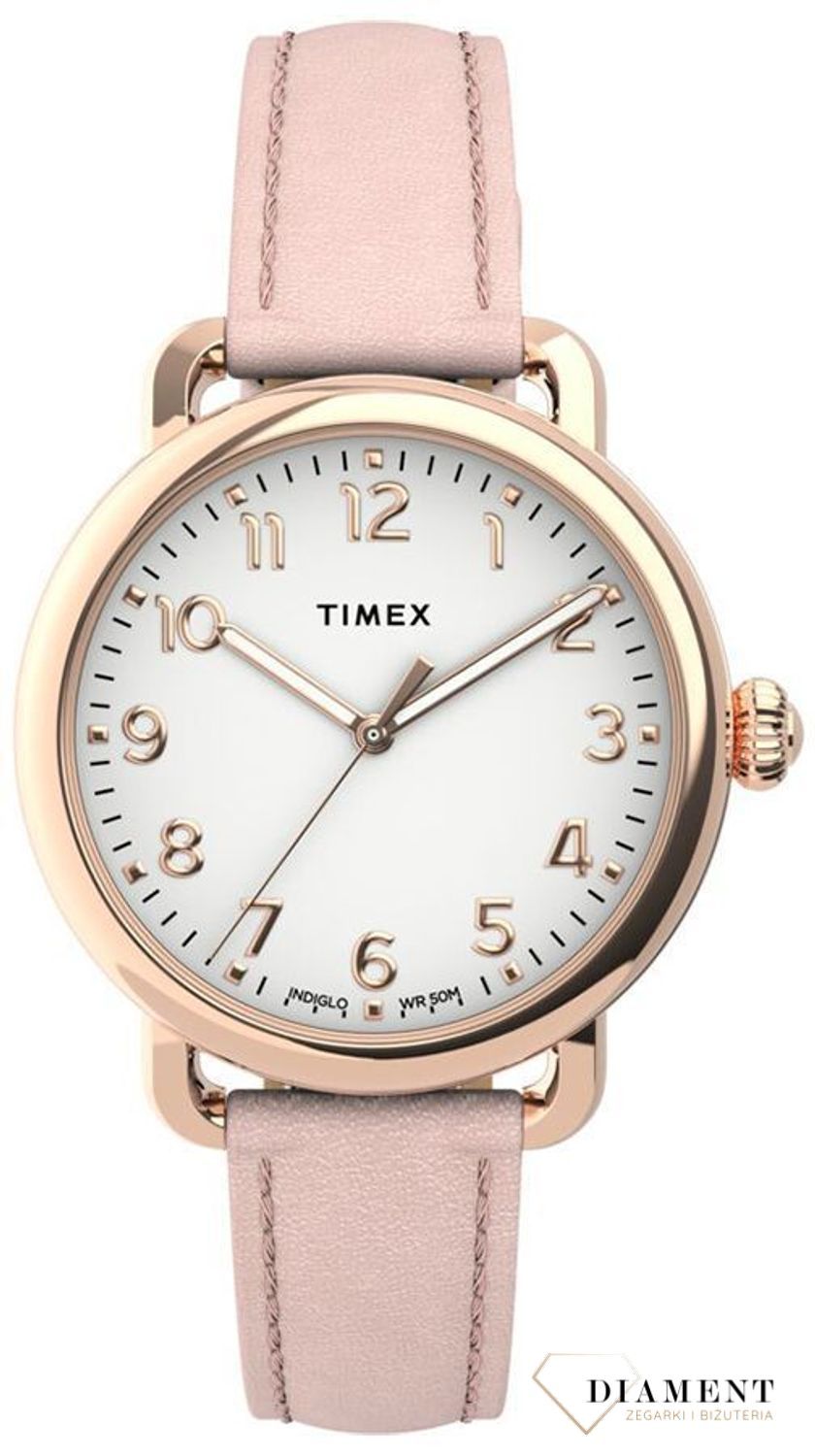 Zegarek damski Timex ' Różowe złoto w pudrowym różu'  TW2U13500 (1).jpg