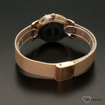 Zegarek damski Timex City Full Bloom TW2U19000 ✅ Zegarek damski Timex utrzymany jest w kolorystyce różowego złota. ✅ (5).jpg