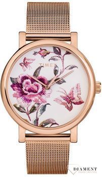 Zegarek damski Timex na bransolecie z kwiatkami Full Bloom TW2U19500.jpg