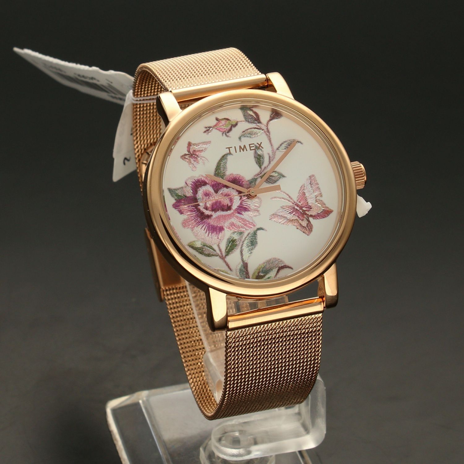 Zegarek damski Timex na bransolecie z kwiatkami Full Bloom TW2U19500.jpg