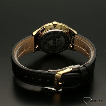 Zegarek męski TIMEX Easy Reader klasyczny na czarnym pasku TW2U22200. Zegarek męski o klasycznym wyglądzie. Zegarek męski na czarnym skórzanym pasku z tradycyjną stalową sprzączką w kolorze złotym (5).jpg