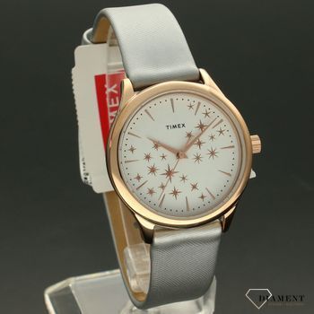 Zegarek damski TIMEX biała tarcza z gwiazdkami TW2U57200. Zegarek damski z ozdobioną tarczą gwiazdkami. Zegarek damski o nowoczesnej formie to świetny pomysł na prezent dla młodej dziewczyny. Darmowa wysyłka. Grawer gratis.  (2).jpg