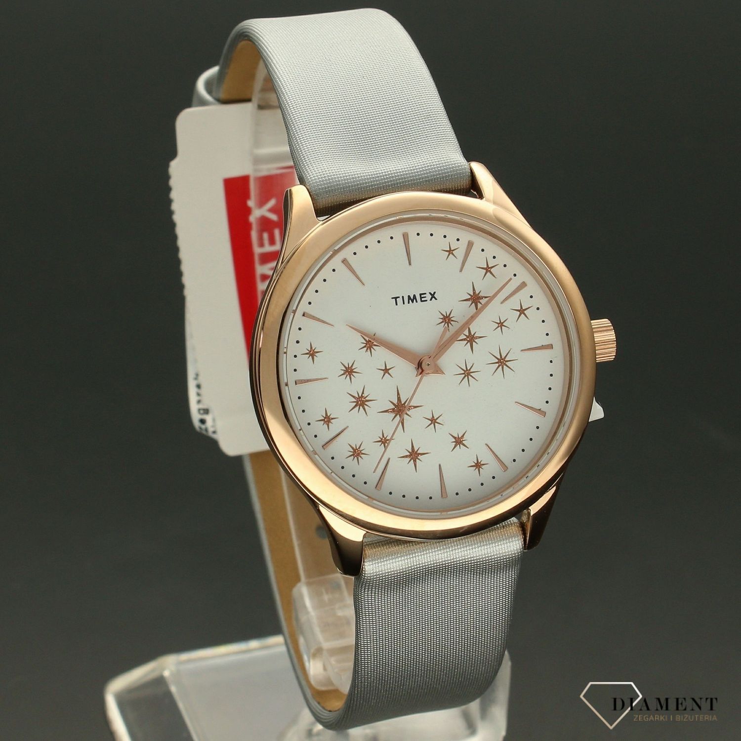 Zegarek damski TIMEX biała tarcza z gwiazdkami TW2U57200v.jpg