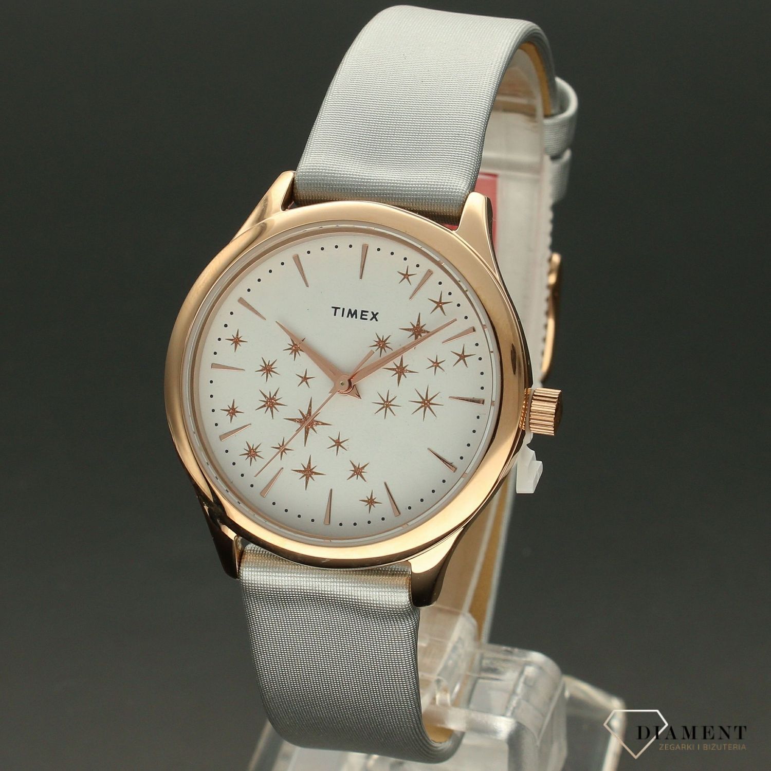 Zegarek damski TIMEX biała tarcza z gwiazdkami TW2U57200v.jpg