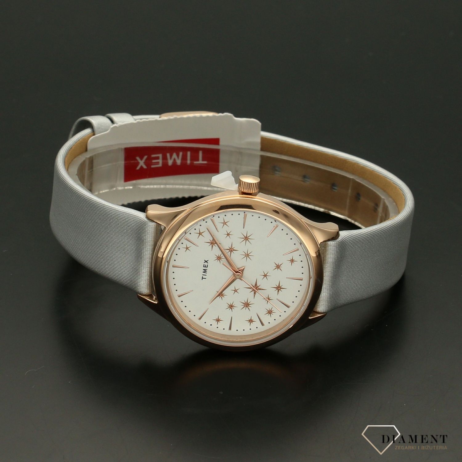 Zegarek damski TIMEX biała tarcza z gwiazdkami TW2U57200v.jpg