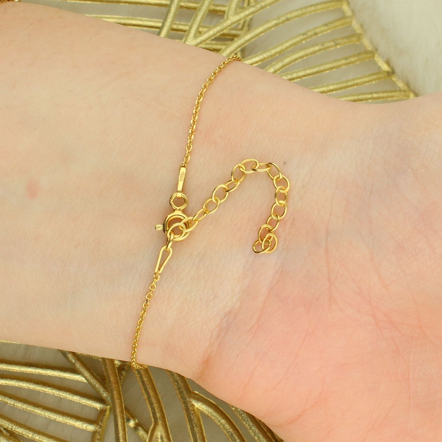 Pozłacana Bransoletka Tousy z Misiem 21 cm – Srebro 925, Regulowana, Karabińczyk Ag.jpg