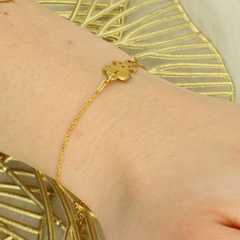 Pozłacana Bransoletka Tousy z Misiem 21 cm – Srebro 925, Regulowana, Karabińczyk.jpg